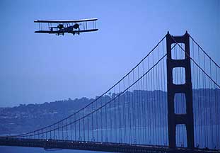 Vimy over Golden Gate